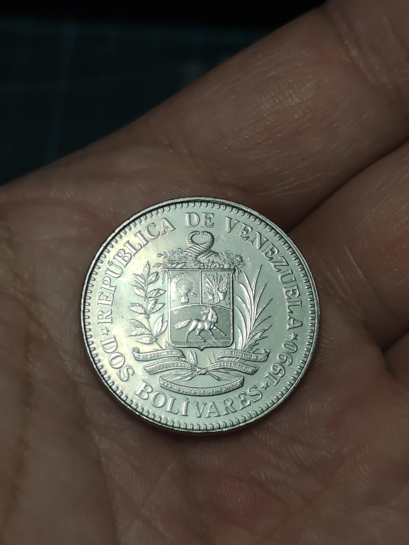 2026年第三十九场(总第二百零八场）外国好品散币场(免佣金) 原光好品–委内瑞拉🇻🇪1990年2玻利瓦尔(1954–1999年第三版，c版加拉加斯造)