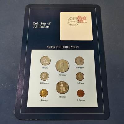 【全场包邮】纯粹捡漏拍517场 - 【富兰克林·世界各国硬币系列邮币卡】瑞士联邦