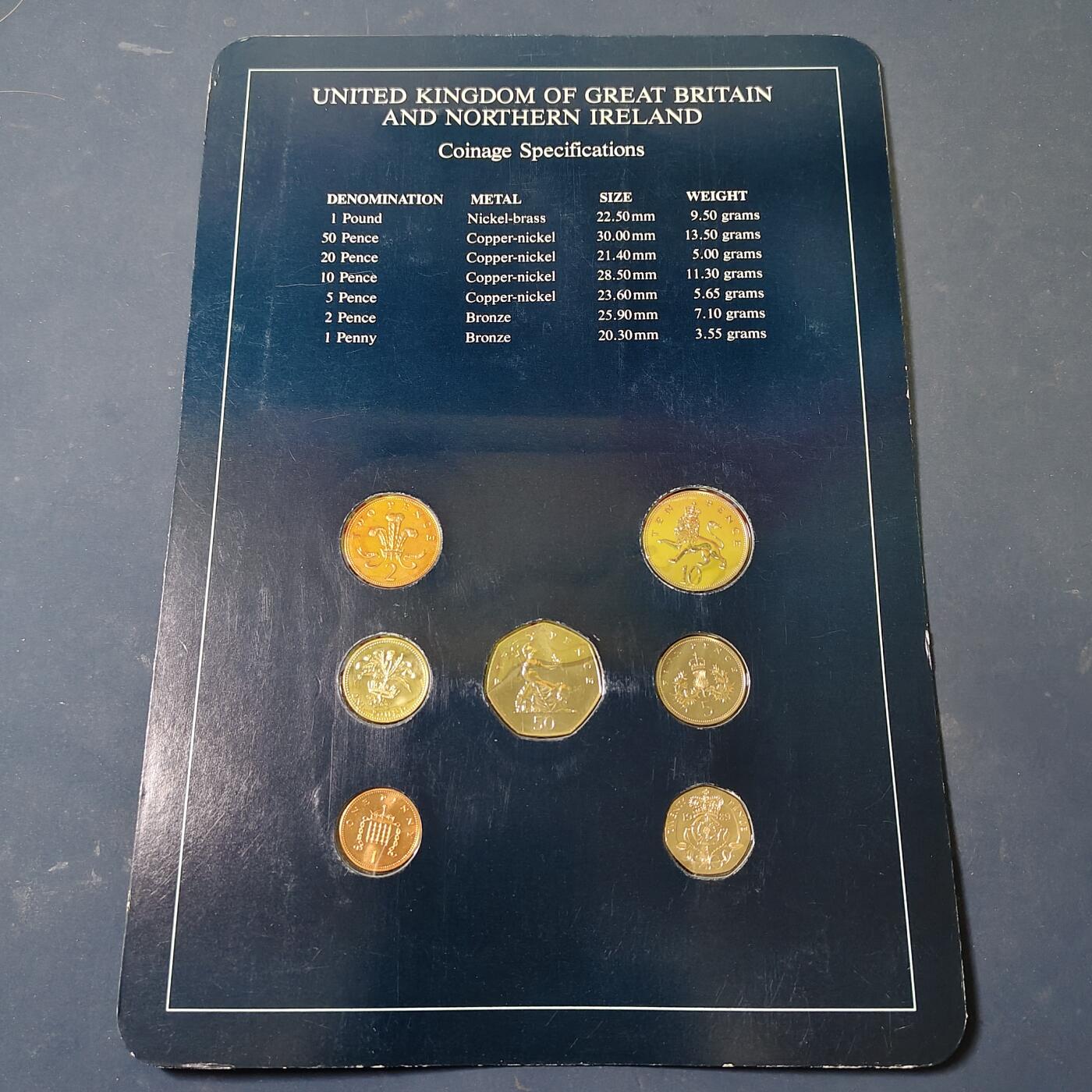 【全场包邮】纯粹捡漏拍517场 【富兰克林·世界各国硬币系列邮币卡】大不列颠和北爱尔兰联合王国（英国）-1镑为苏格兰蓟花版