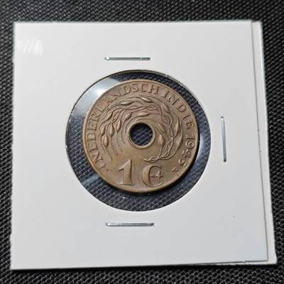 KK钱币收藏小铺  第417期 2月预留时间 周末发货 1945荷属东印度1分 