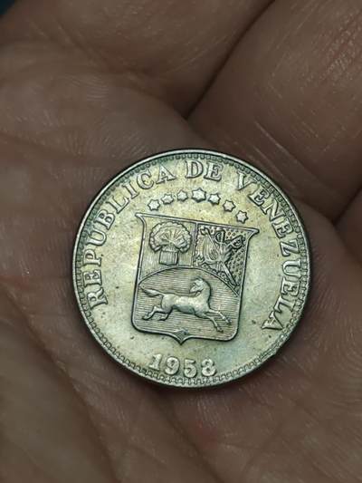 2026年第三十九场(总第二百零八场）外国好品散币场(免佣金) - 少见好品–委内瑞拉🇻🇪1958单年份12.5分(1954–1999年第一版)