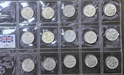 北京马甸外国币专卖第149期，外国币专场，陆续上拍，欢迎关注 - 英国6便士从1953年到1967年15枚不重复