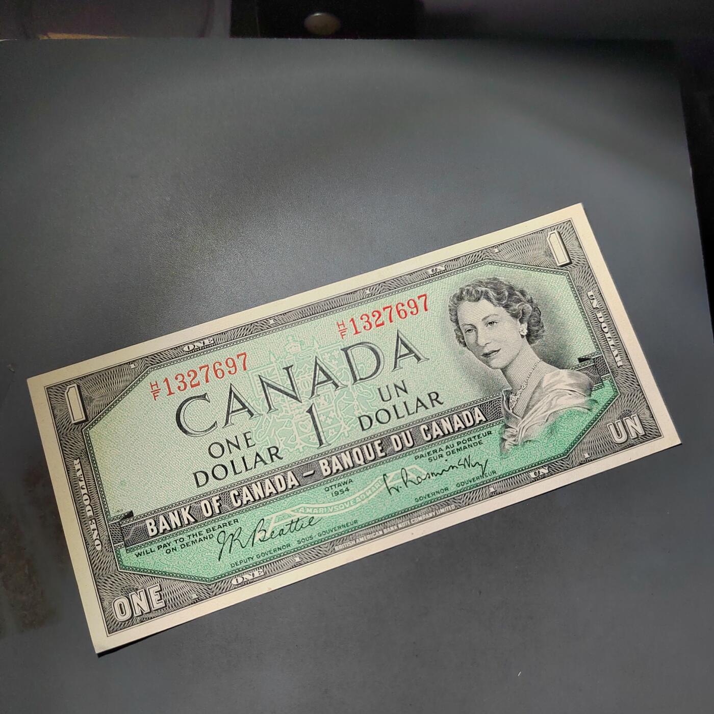 PCAI钱币  4-797  人民币香港纸币小专场 老版加拿大一元