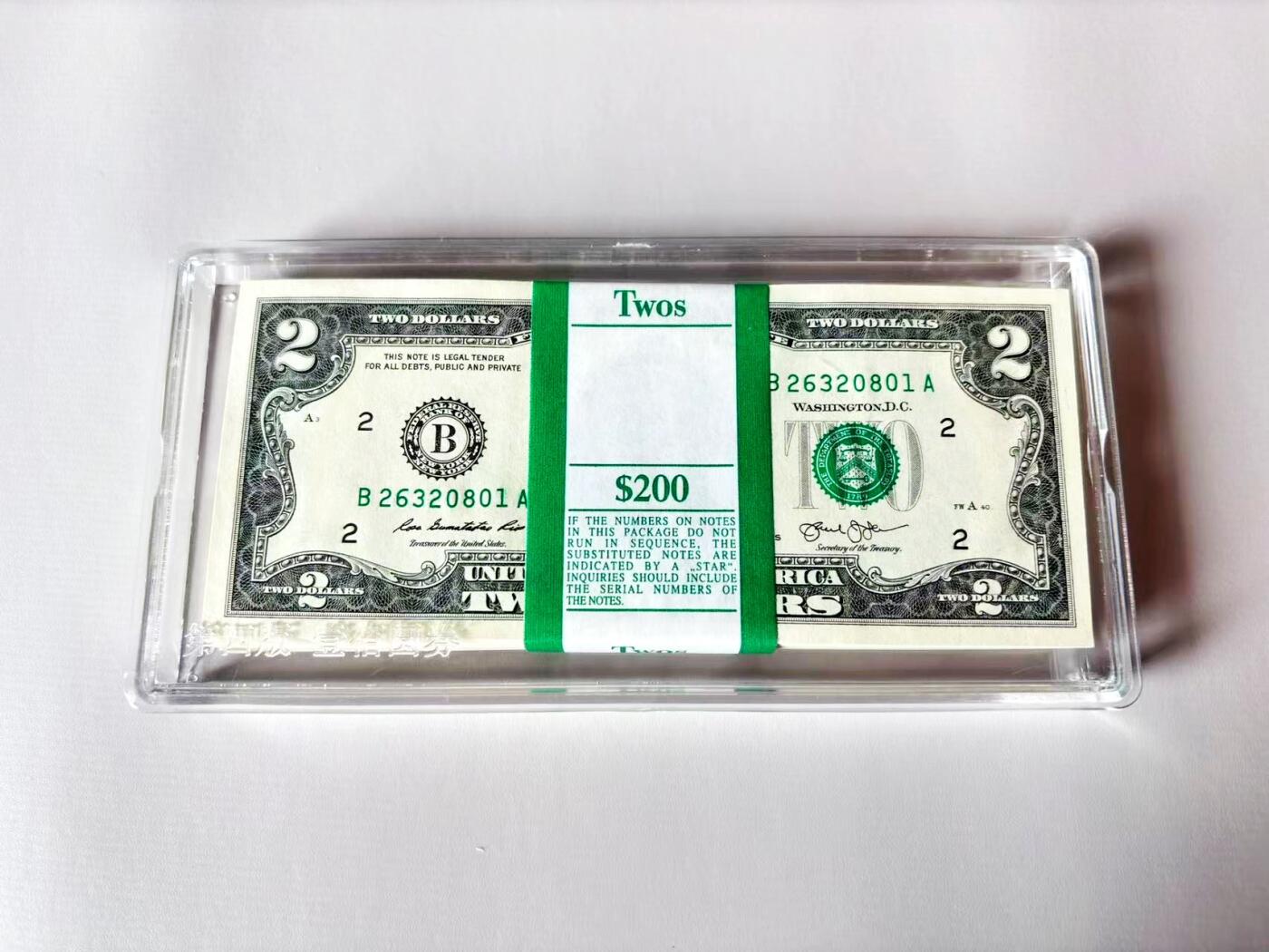 【Blue Auction】世界纸币精拍第803期——18级TOP拍卖/信誉/品质/专业/高效💫 【一刀 含888豹子号】美国 2009年2美金 全新UNC