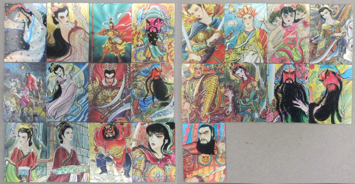 龙虎卡牌-八一场（满200元包邮，无佣金，每周六结拍，欢迎送拍） 【套卡】粗闪21张 昆仑万象 权迎东手绘复刻第二弹 一套