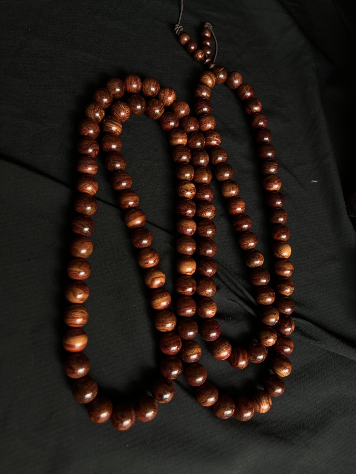 零元拍：海南黄花梨  1.2/108 长串佛珠