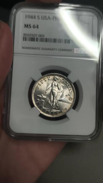 机制币银元拍场 臻品多多 NGC MS64 菲律宾打铁女神50美分银币 转光十足 高分难得