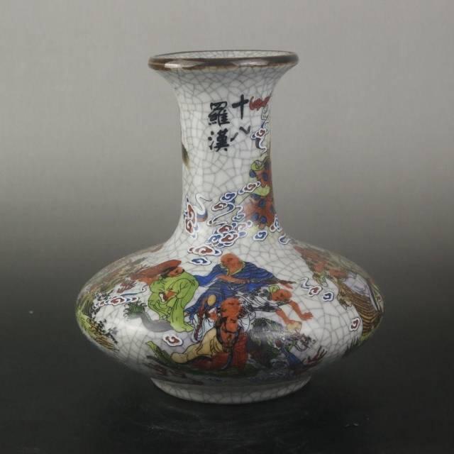 十八罗汉扁花对瓶