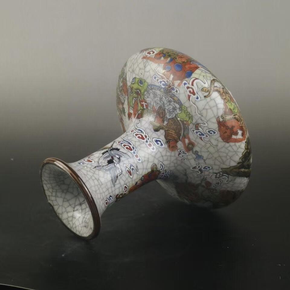 十八罗汉扁花瓶（一对）