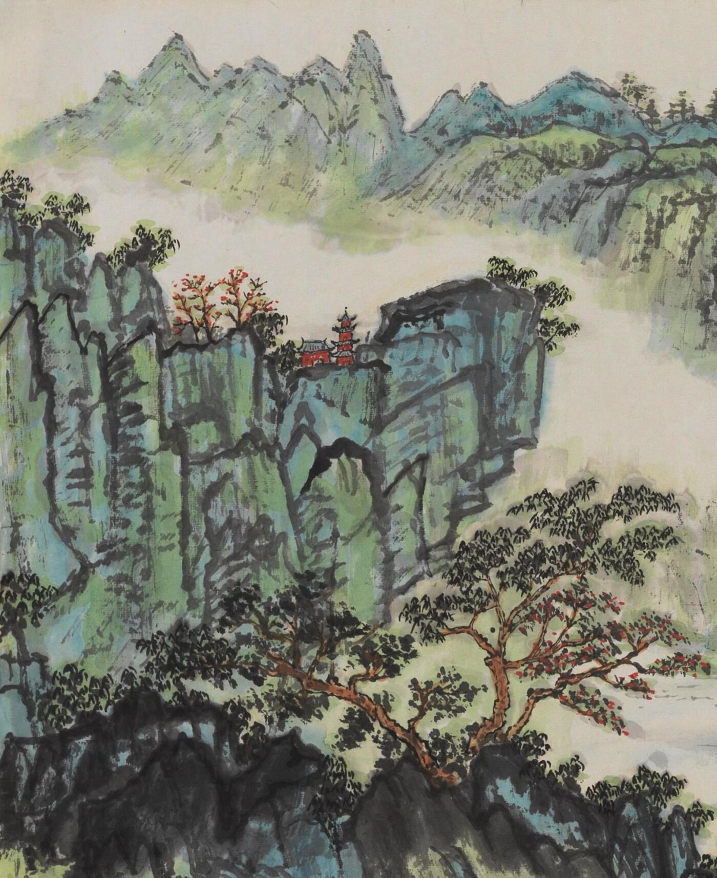 碧月说宝 近现代书画专场（八） 徐北汀 峡江行舟图