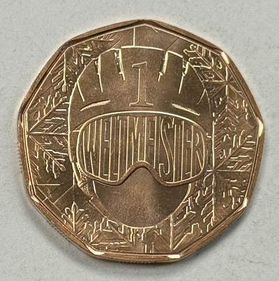 S&S Numismatic世界钱币-拍卖 第125期  - 奥地利2025年 2025年 第48届世界高山滑雪锦标赛在奥地利萨尔巴赫举行 5欧元纪念铜币