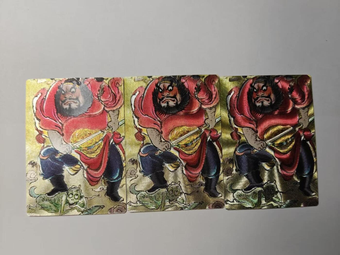 龙虎卡牌-八一场（满200元包邮，无佣金，每周六结拍，欢迎送拍） 粗闪3张 昆仑万象 权迎东手绘复刻第二弹 - 钟馗 三宫