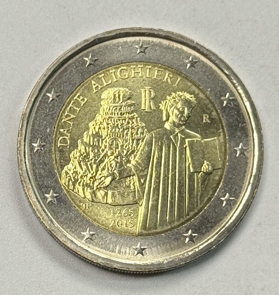 S&S Numismatic世界钱币-拍卖 第125期  意大利2015年 诗人但丁诞辰750周年 2欧元双色纪念币