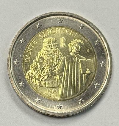 S&S Numismatic世界钱币-拍卖 第125期  - 意大利2015年 诗人但丁诞辰750周年 2欧元双色纪念币