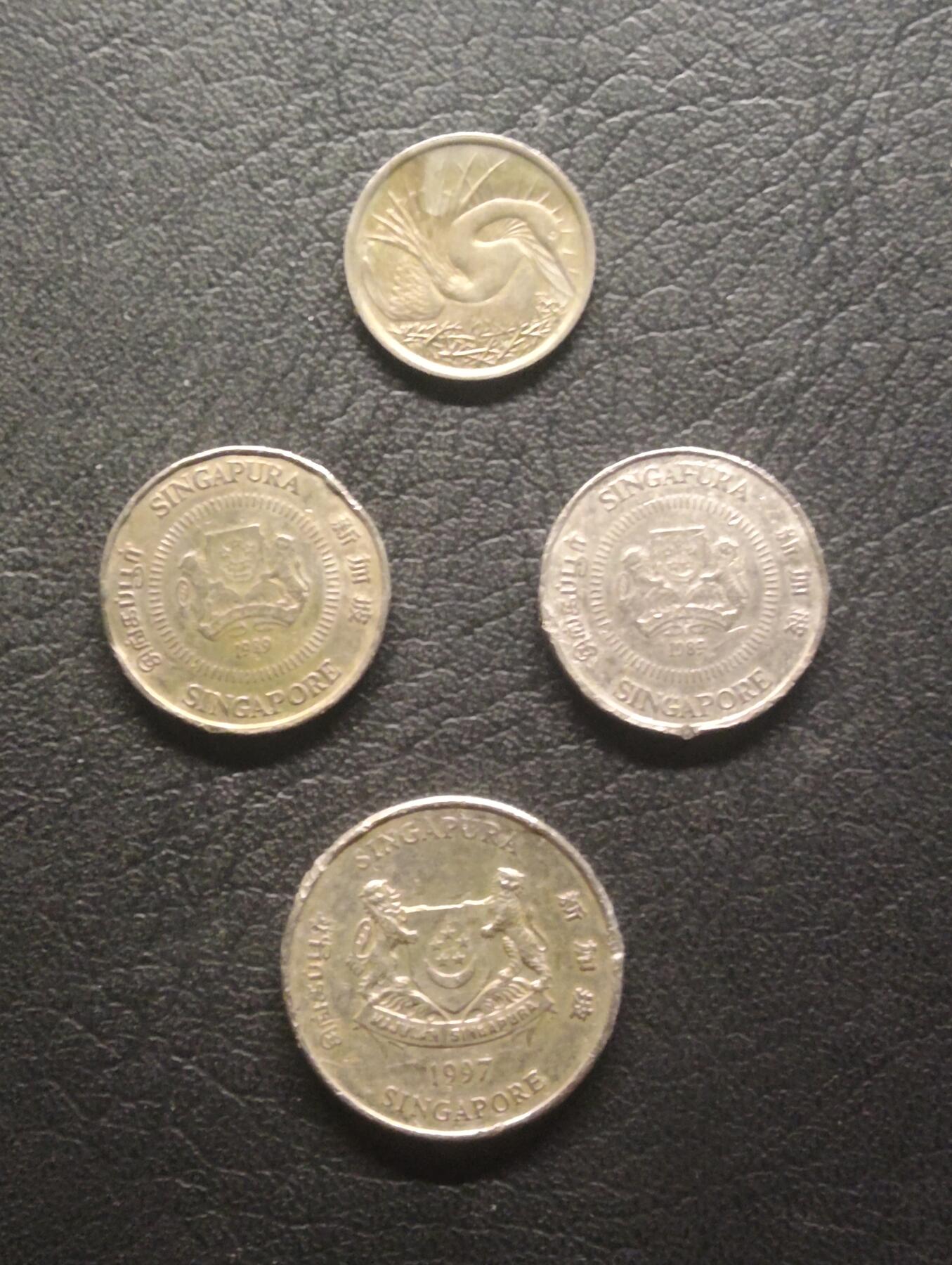 荟藏特别场次第十四期——“社长的硬币堆” 新加坡硬币四个