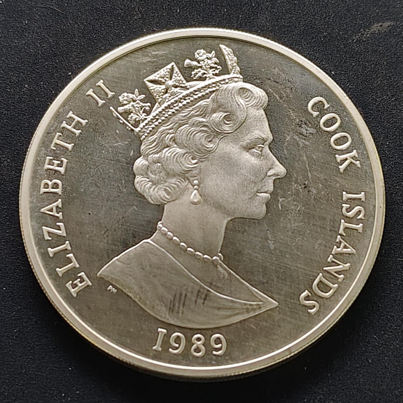 【全场包邮】纯粹捡漏拍517场 库克群岛1989年50元巴塞罗那奥运+阿尔贝维尔奥运精制克朗型纪念银币【39毫米28.28克92.5%】