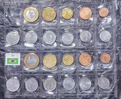 北京马甸外国币专卖第149期，外国币专场，陆续上拍，欢迎关注 - 巴西2组，每组11枚