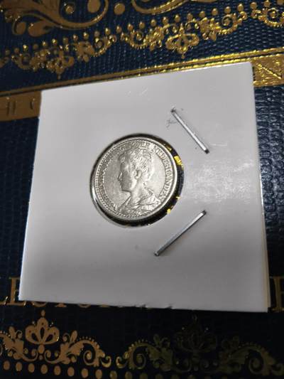 长老汇马年精选第十五场拍卖 - 1918荷兰威廉明娜25分银币，3.58克640银