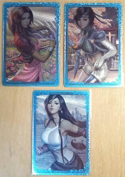 龙虎卡牌-八一场（满200元包邮，无佣金，每周六结拍，欢迎送拍） - 粗闪3张 江东卡牌 动漫女主 一套