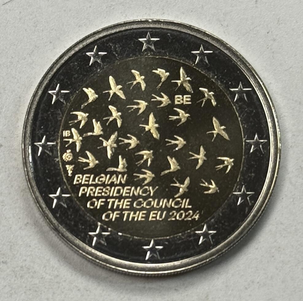 S&S Numismatic世界钱币-拍卖 第125期  比利时2024年 欧盟轮值主席国 2欧元双色纪念币