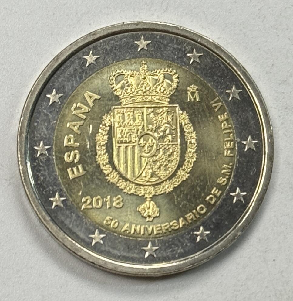 S&S Numismatic世界钱币-拍卖 第125期  西班牙2018年 国王菲利普650周年 2欧元双色纪念币