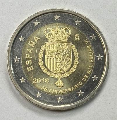 S&S Numismatic世界钱币-拍卖 第125期  - 西班牙2018年 国王菲利普650周年 2欧元双色纪念币