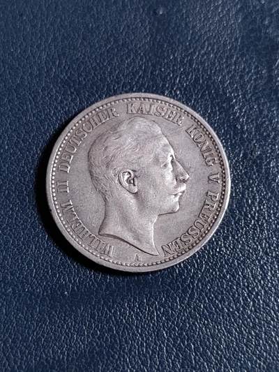 德国1904年普鲁士王国威廉二世2马克银币 - 德国1904年普鲁士王国威廉二世2马克银币