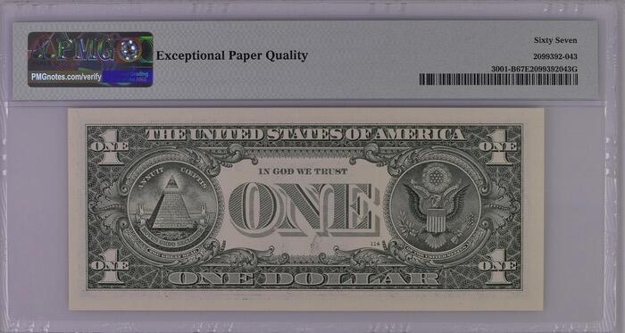 【礼羽收藏】🌏世界钱币拍卖第131期  PMG67高分美国13版1美元(纽约)数二中心888+倒置18组合靓号，67亚军分也就100多张里像这种号码少见，往上仅有10来张更高分的。号码党必备佳品