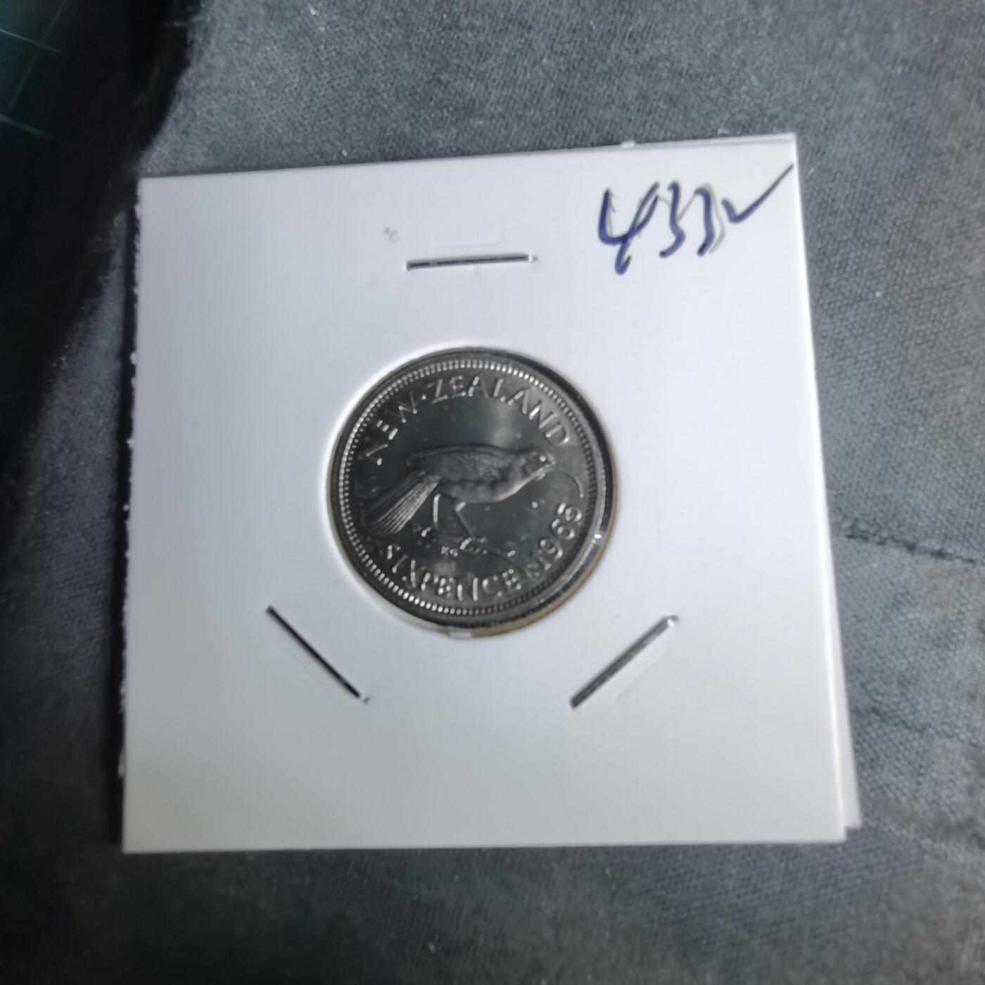 沼泽如烟--第1043场 新西兰1965年6便士