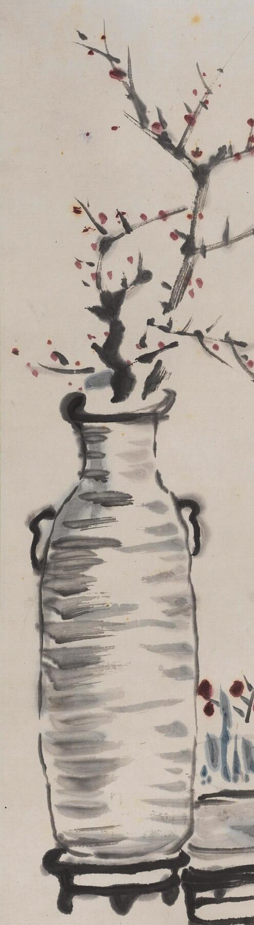 碧月说宝 近现代书画专场（八） 铁道人 古瓶红梅