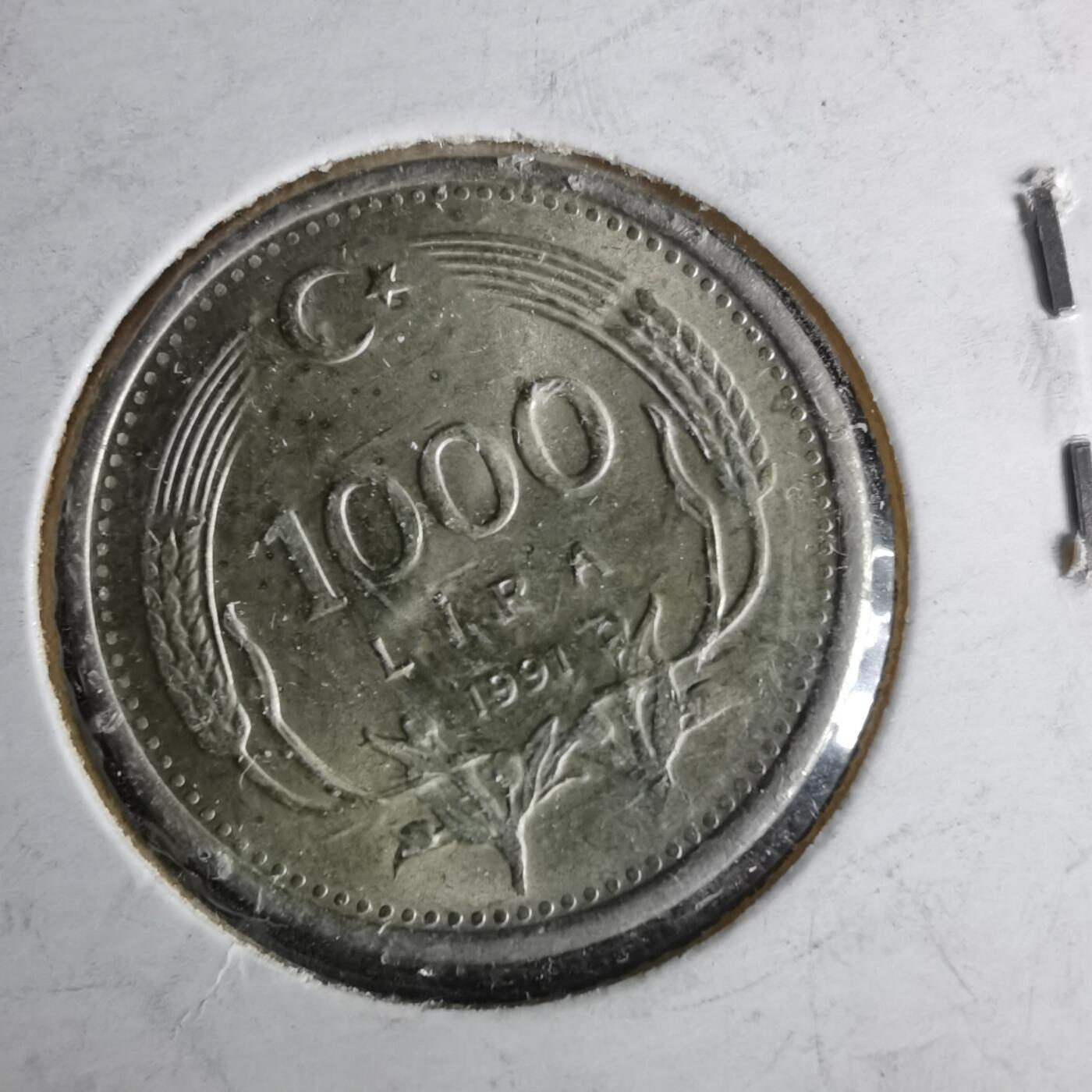 沼泽如烟--第1043场 土耳其1991年1000里拉