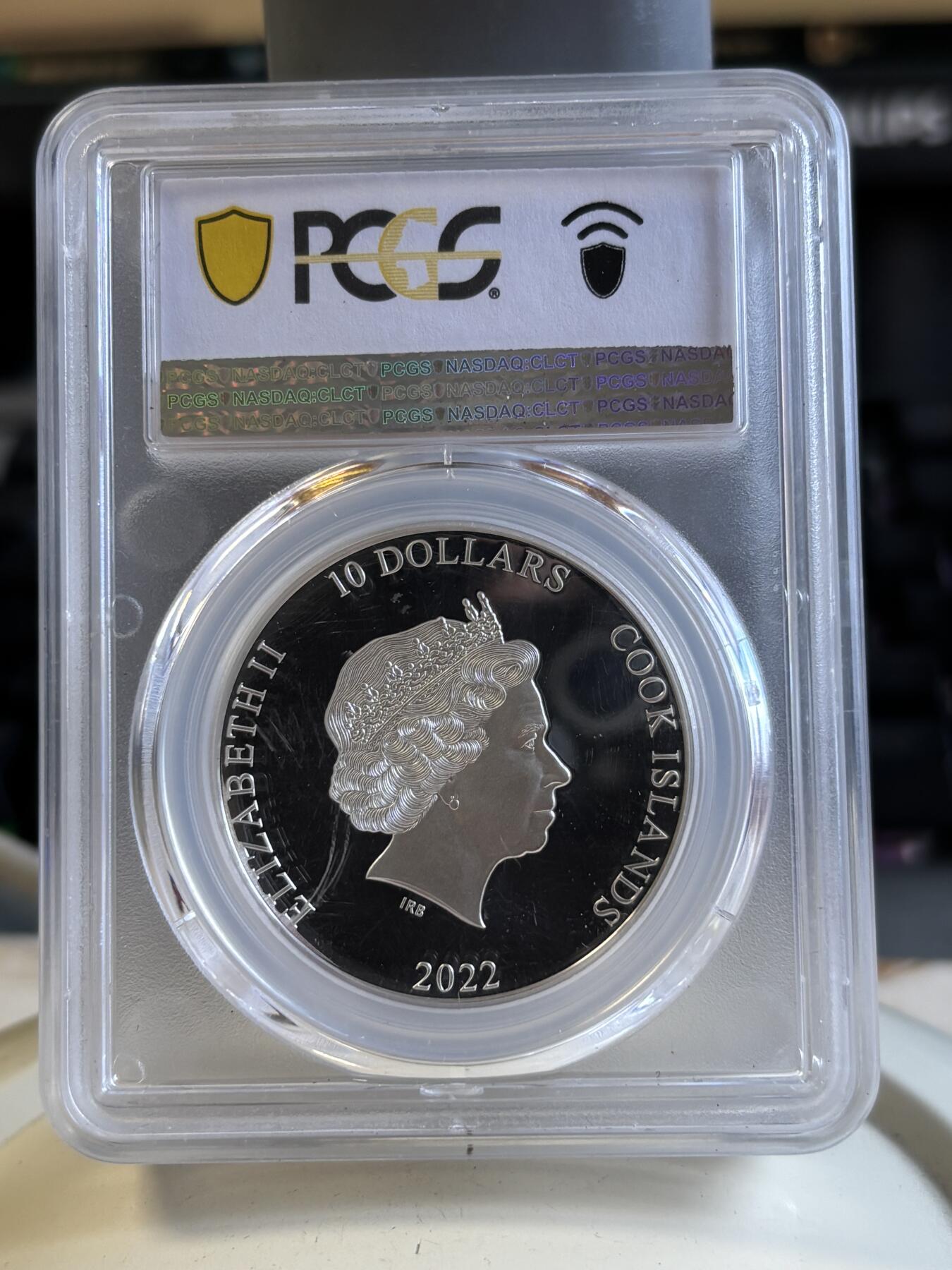 第196期拍卖 库克2022年马特洪峰2盎司加厚纪念彩银币PCGS-PR70，999银，发行999枚
