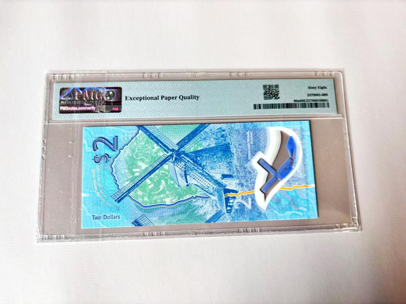 【Blue Auction】世界纸币精拍第803期——18级TOP拍卖/信誉/品质/专业/高效💫 【无47】巴巴多斯 2022年2元 PMG68EPQ高分