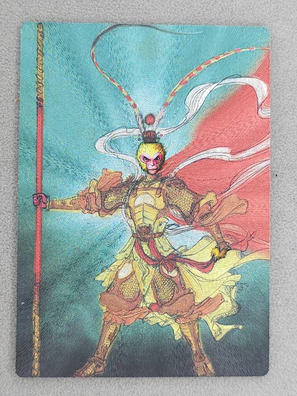 龙虎卡牌-八一场（满200元包邮，无佣金，每周六结拍，欢迎送拍） 粗闪卡 昆仑万象 权迎东手绘复刻第二弹 -  漫画大圣