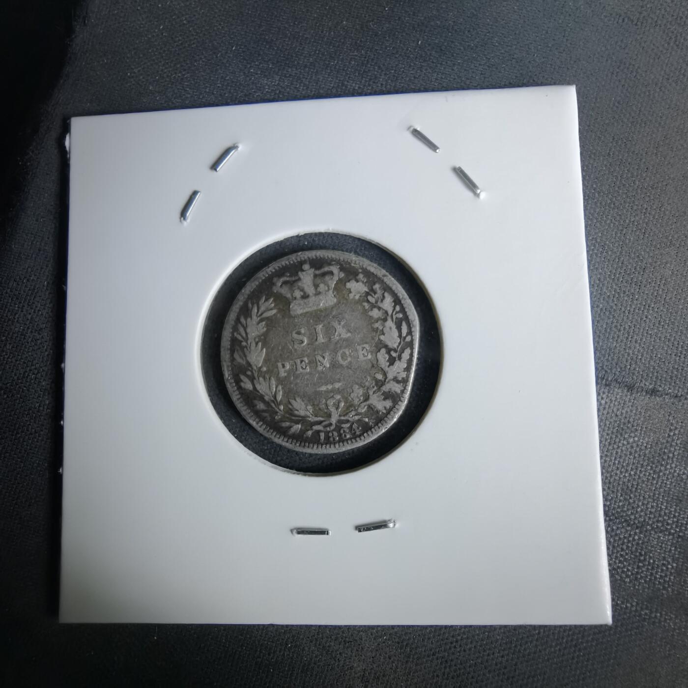 沼泽如烟--第1043场 维多利亚1884年6便士银币