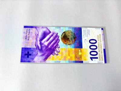 【Blue Auction】世界纸币精拍第803期——18级TOP拍卖/信誉/品质/专业/高效💫 -   瑞士 2017年1000法郎 UNC品相（一边有极轻微墨迹）