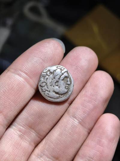 124期新疆红钱粟特钱币丝路钱币专场 - 亚历山大银币