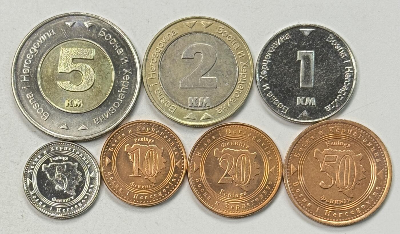 S&S Numismatic世界钱币-拍卖 第125期  波黑1998-2005年7枚套币 含2枚双色高值币