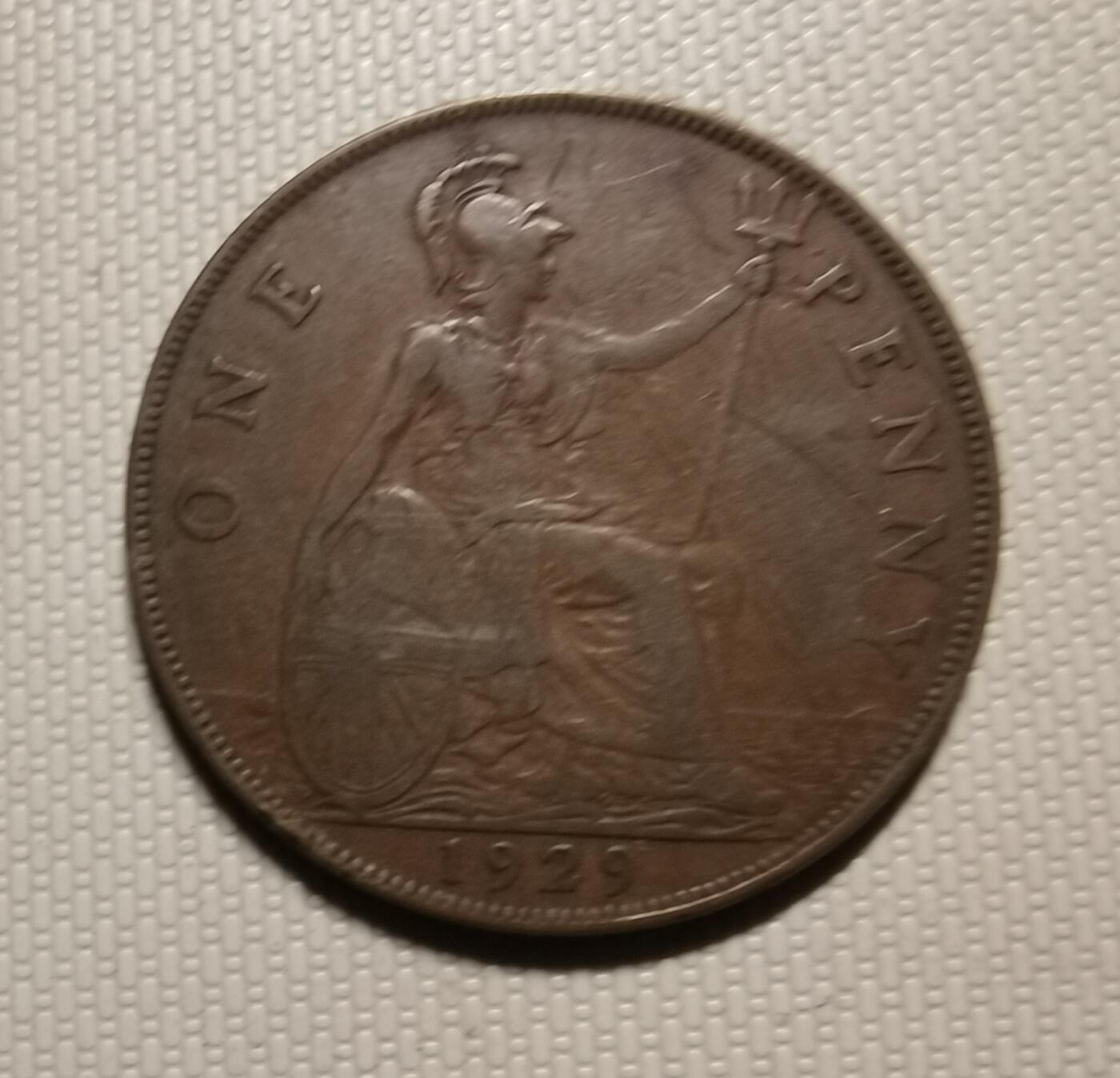 英国乔治五世一便士