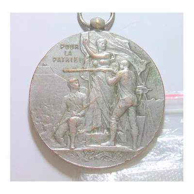 法国1900年前后 射击节女神高浮雕精制大镀银章 50MM - 法国1900年前后 射击节女神高浮雕精制大镀银章 50MM