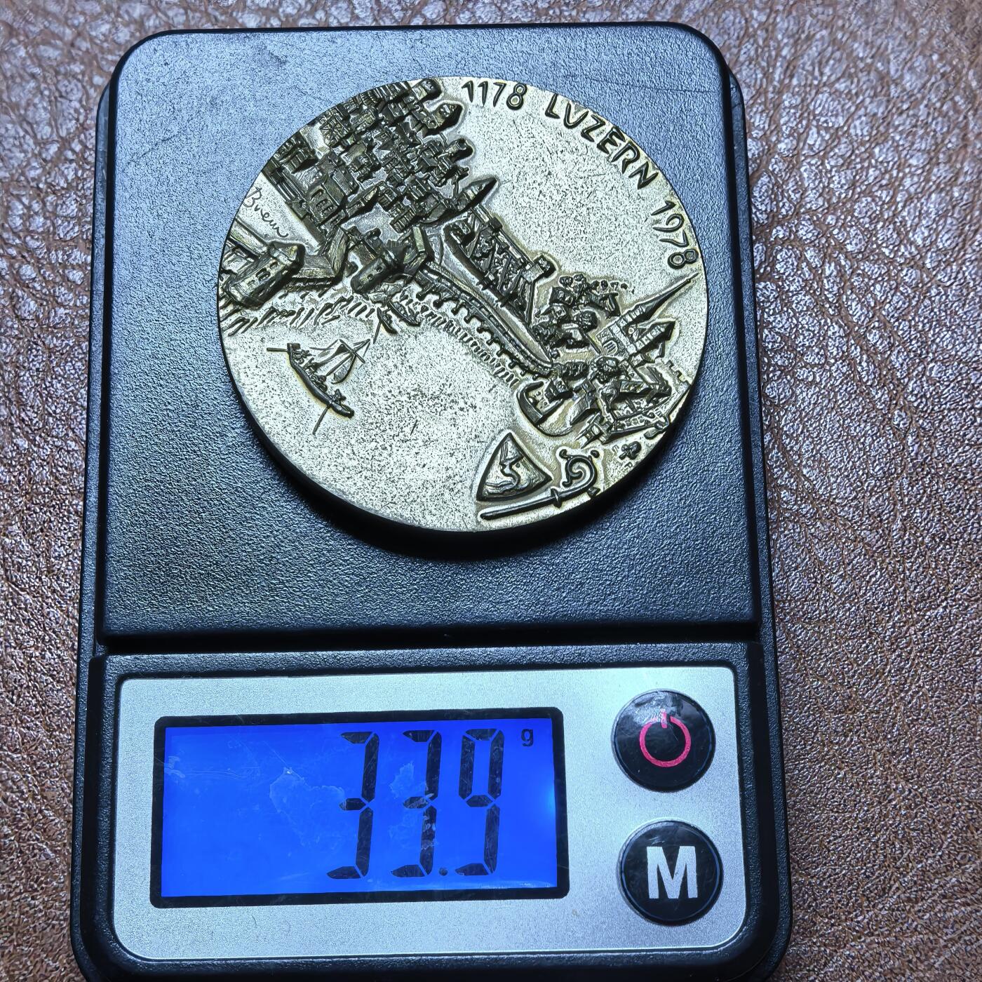 1978年瑞士卢塞恩（琉森）建城800周年高浮雕纪念铜章