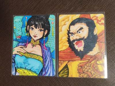 阳大大卡牌拍卖第107期（持续收拍品，周五晚上九点截拍，进群福利早知道） - 【特卡】小花瓣艺术文创 乙巳蛇青蛇➕张飞 手绘复刻特卡2张