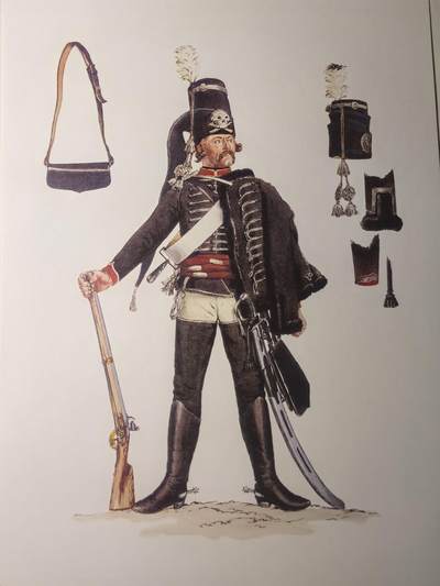 盛世勋华——号角文化勋章邮票专场拍卖第312期 - 大尺寸手绘图卡 普鲁士王国第5骠骑兵团士兵 大A4尺寸 翻印自1851年出版《腓特烈大帝的军队》一书