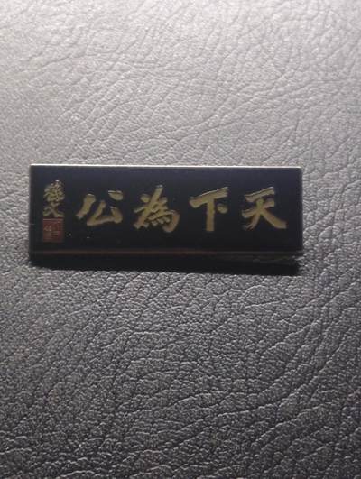 荟藏特别场次第十四期——“社长的硬币堆” - 当代 天下为公 珐琅金属胸章