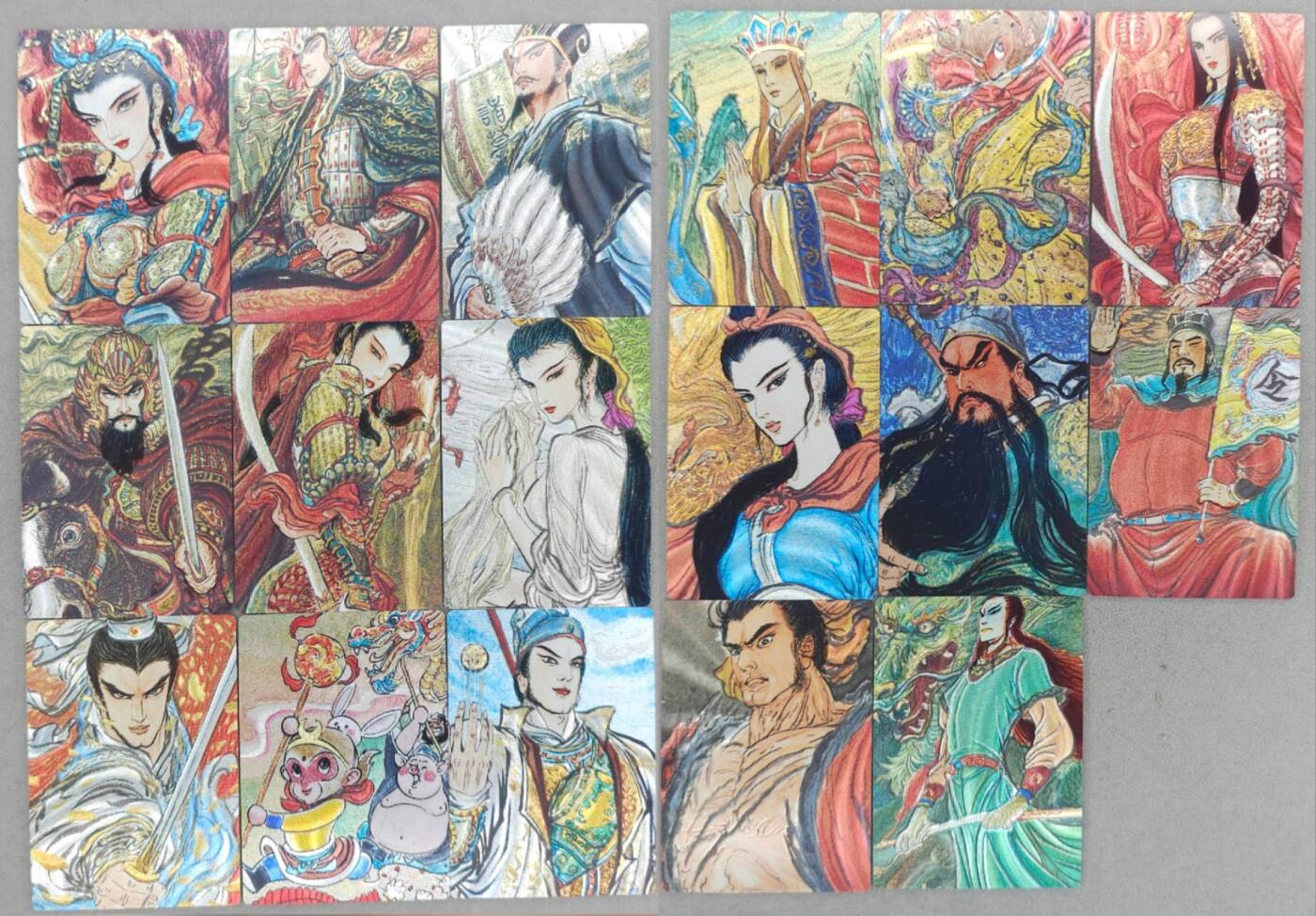 龙虎卡牌-八一场（满200元包邮，无佣金，每周六结拍，欢迎送拍） 【套卡】粗闪17张 昆仑万象 权迎东手绘复刻第一弹 一套