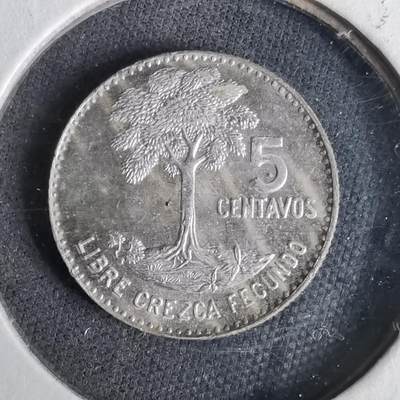 沼泽如烟--第1043场 - 危地马拉1960年五分银币