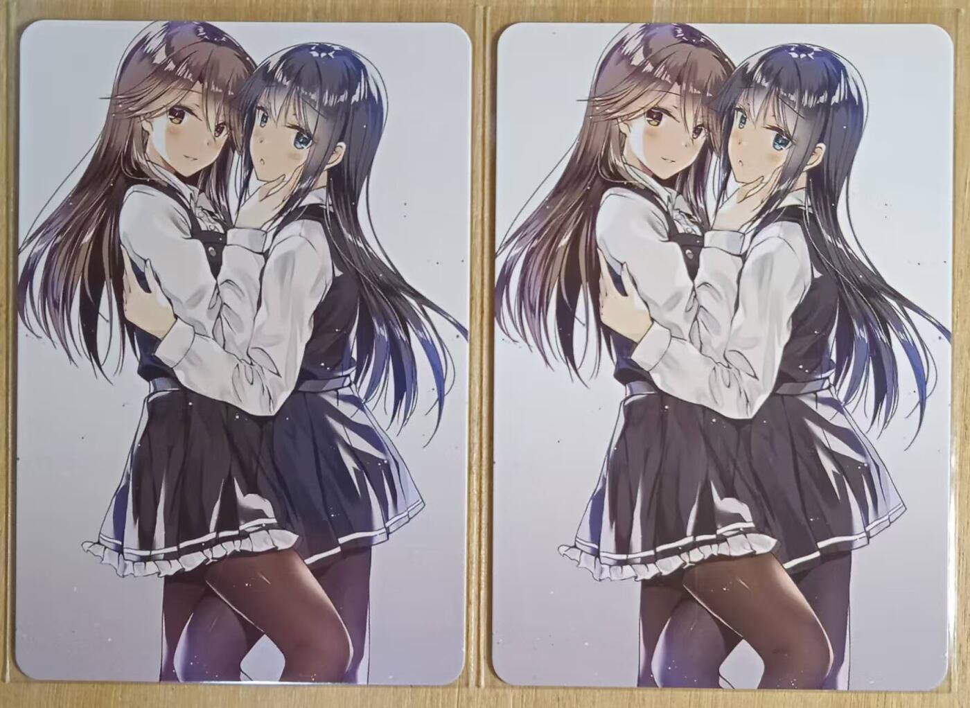 龙虎卡牌-八一场（满200元包邮，无佣金，每周六结拍，欢迎送拍） 折光彩闪2张 学生妹 黑丝+健身衣