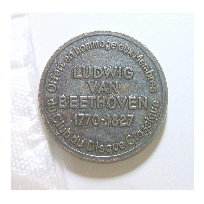 【旋风钱币】4月11日19:00准时开拍 精美欧洲币章、银币银章、第三帝国钱币等 全场包邮！ 德国1827年 大音乐家贝多芬高浮雕精制大铜章 40MM