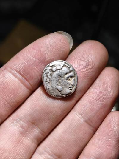 124期新疆红钱粟特钱币丝路钱币专场 - 亚历山大银币