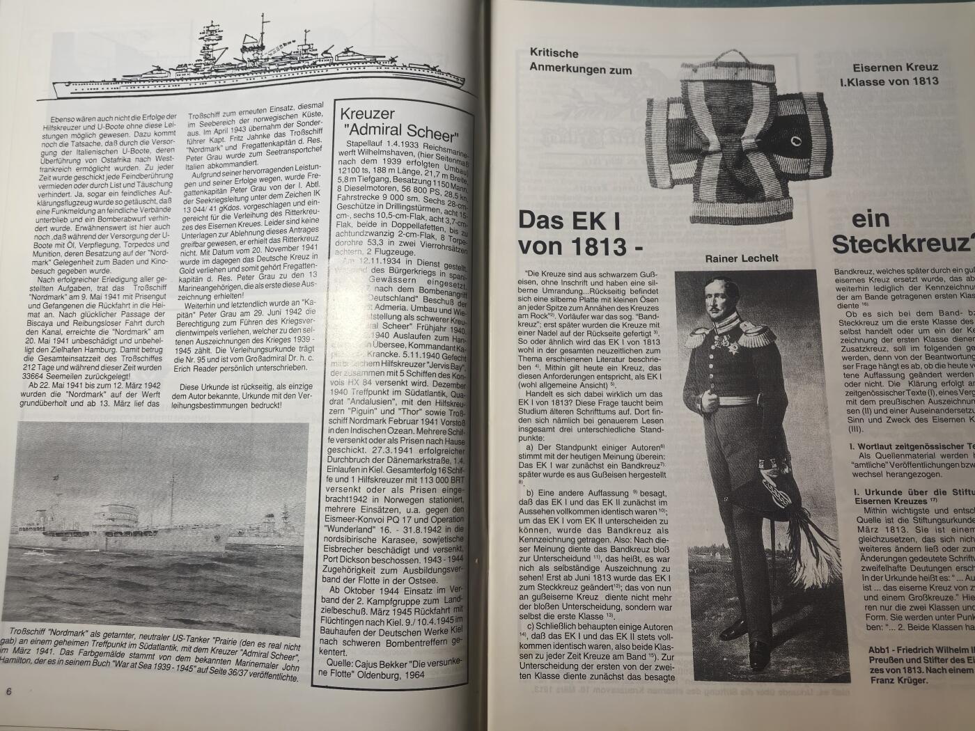 盛世勋华——号角文化勋章邮票专场拍卖第312期 德国出版 Militaria-Magazin杂志 1992年3/5月刊总第68期 58页